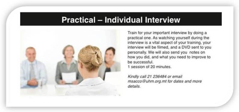 Interview Courses Union Ħaddiema Magħqudin